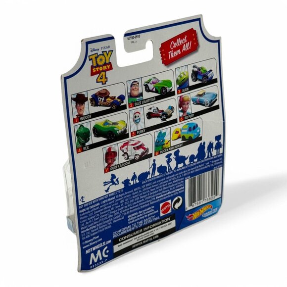 Disney Pixar Toy Story 4 Hot Wheels Character Cars Ducky & Bunny And Duke Caboom - Picture 5 of 16
